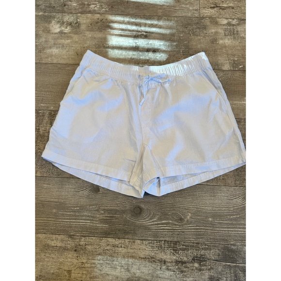 Gap Womens White Linen-Blend Shorts With Elastic Waistband & Back Pockets Large - Picture 2 of 8